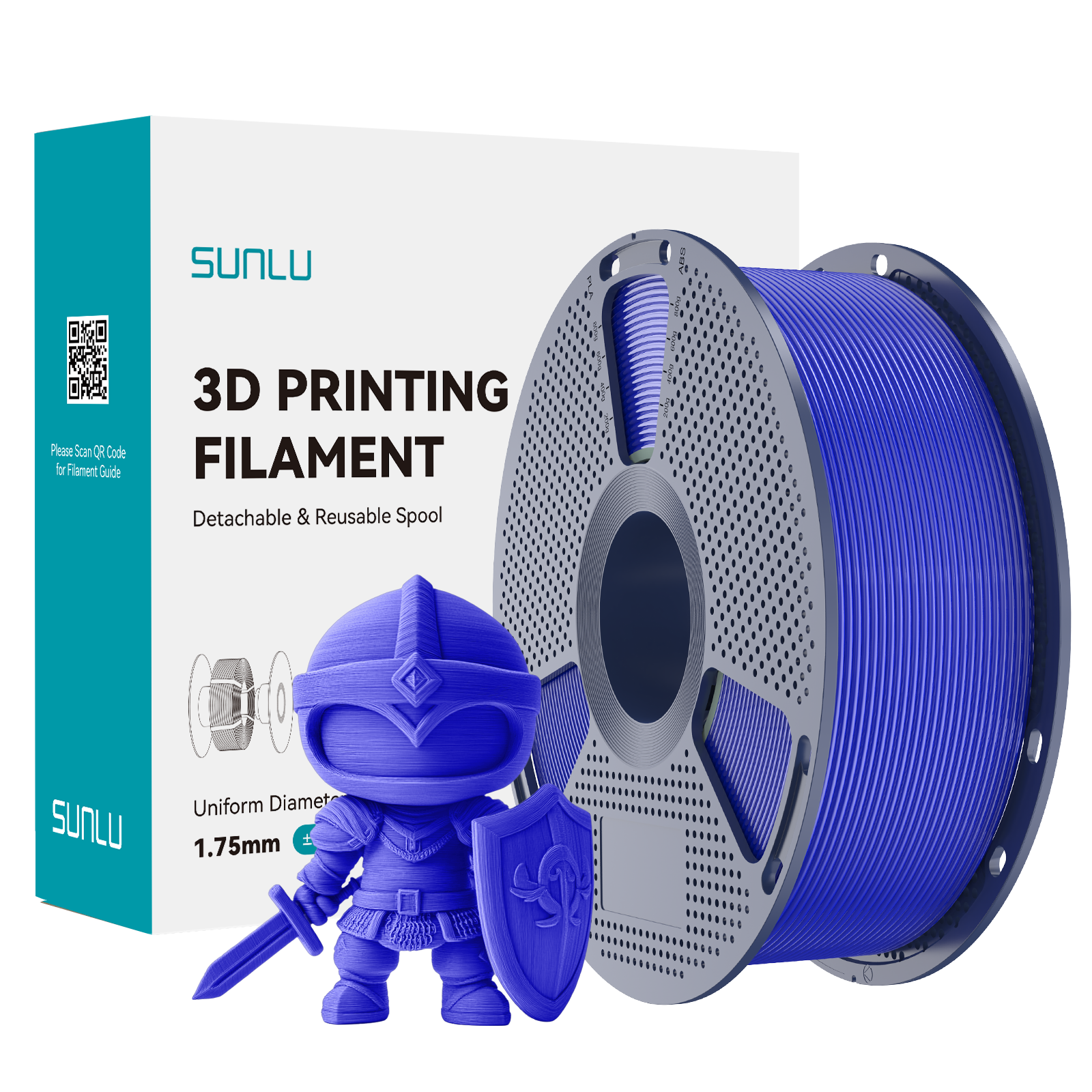 Sunlu PLA+(PLA Plus) Filament (1KG) Klein Blue