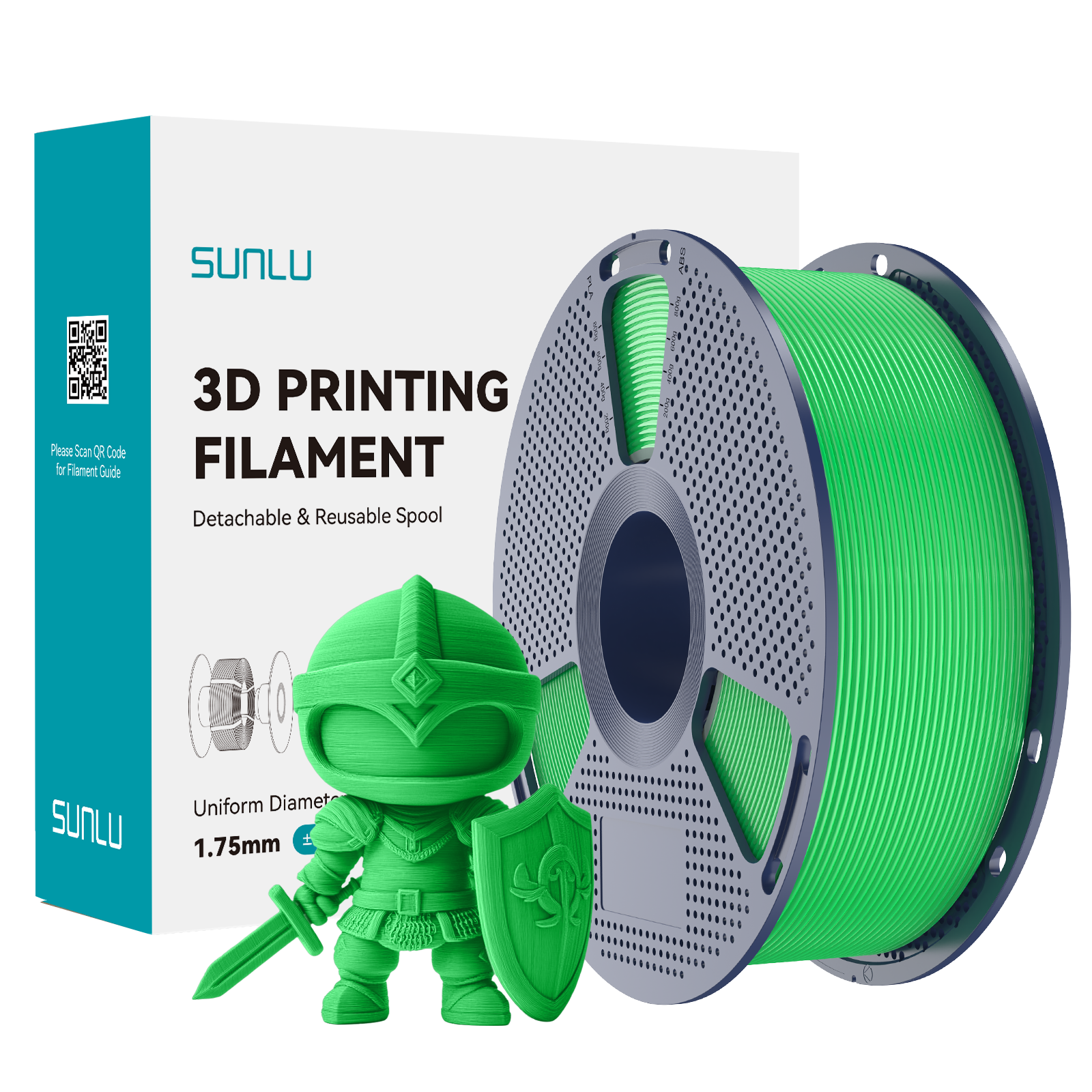 Sunlu PLA+(PLA Plus) Filament (1KG) Green