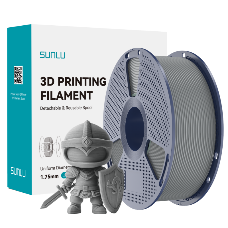 Sunlu PLA+(PLA Plus) Filament (1KG) Grey - 1 4